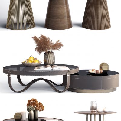 现代圆形茶几边几
