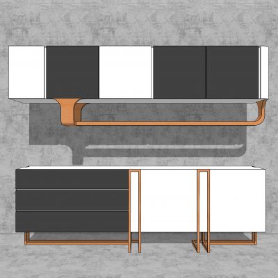 现代电视柜 边柜