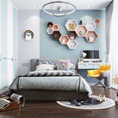 现代风格儿童房男孩房