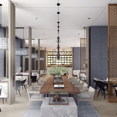 新中式售楼处接洽谈待区