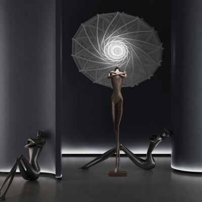 新中式抽象人物雕塑