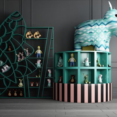 现代儿童装饰架