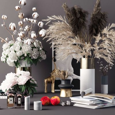 现代轻奢摆件插花
