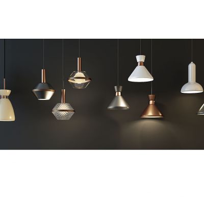 现代金属小吊灯组合