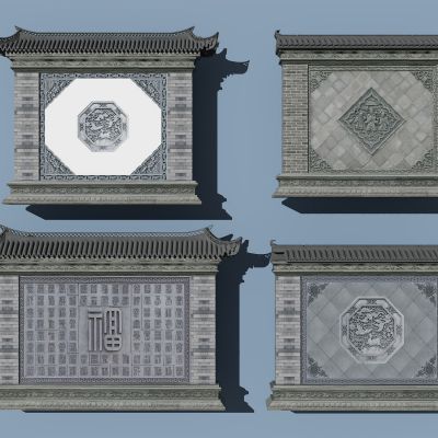 中式古建影壁强