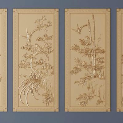 中式雕花3D模型