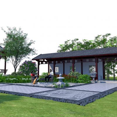 中式园林景观古建凉亭