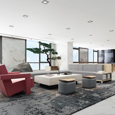 现代大厅吧台酒水区