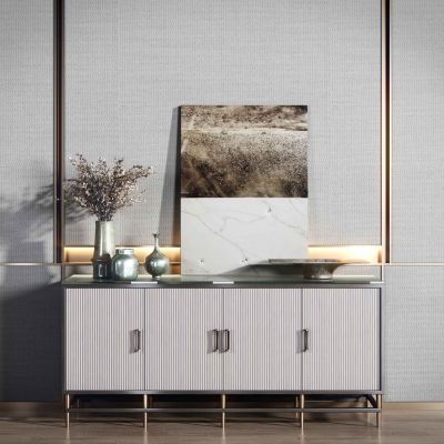 现代轻奢电视柜边柜