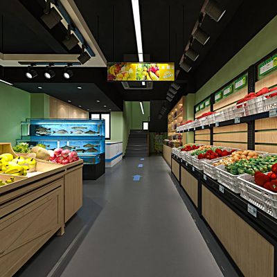 现代蔬菜展柜