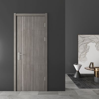 现代实木房门单开门