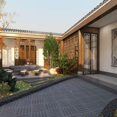 新中式景观庭院