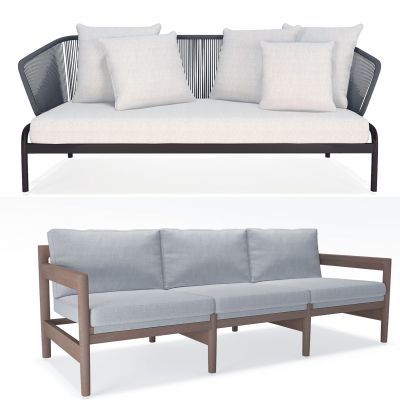 新中式三人沙发