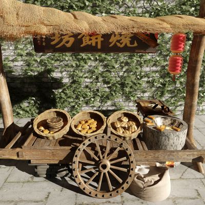 中式古巷售货车