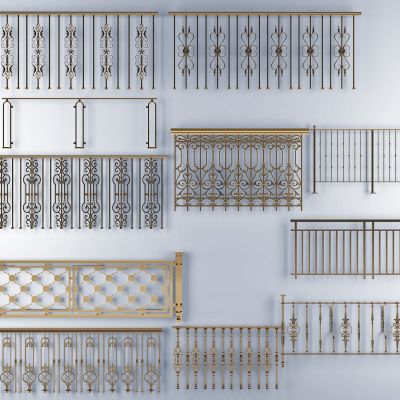 欧式铁艺雕花栏杆护栏