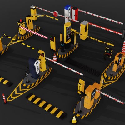 现代收费杆电动伸缩门