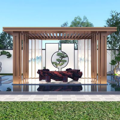 中式户外景观庭院