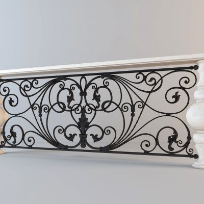 欧式铁艺雕花栏杆护栏