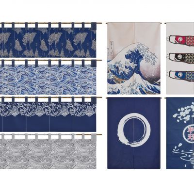 日式和风门帘 布帘 挂帘组合