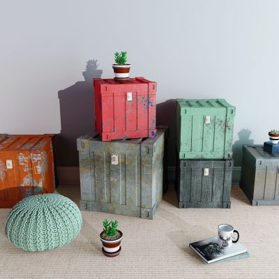 工业风LOFT木箱子
