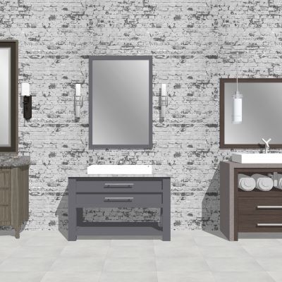 现代卫生间 洗手台 浴室柜