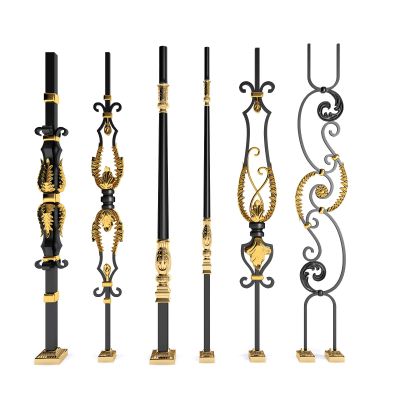 欧式铁艺雕花栏杆护栏