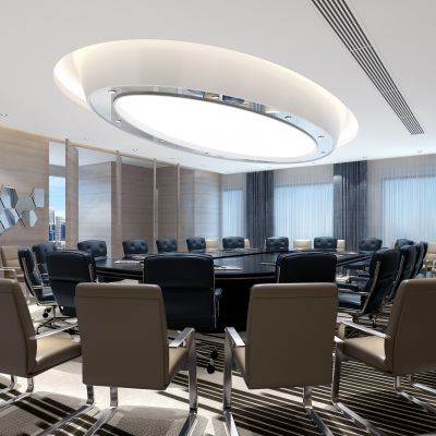 现代圆形会议室