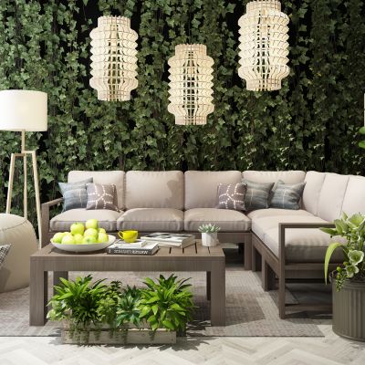 现代植物绿植墙盆栽