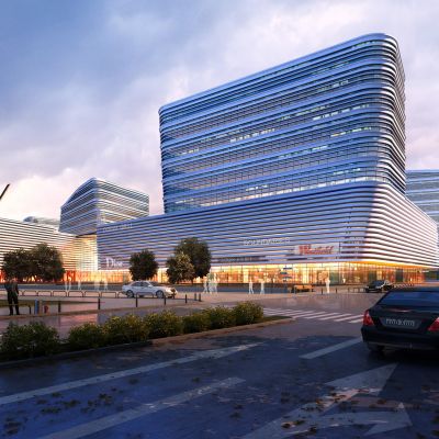 现代商业大楼建筑外观