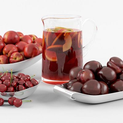 现代水果玻璃杯餐桌摆件