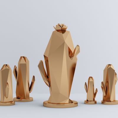 现代仙人掌装饰摆件