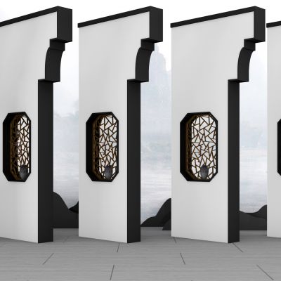 新中式古建院墙