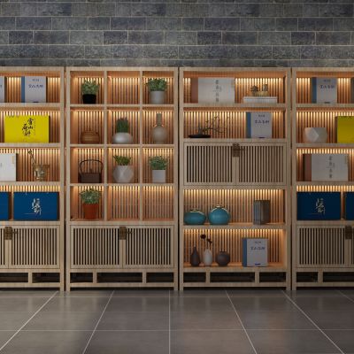 新中式装饰柜书柜展柜