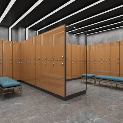 现代健身房更衣室