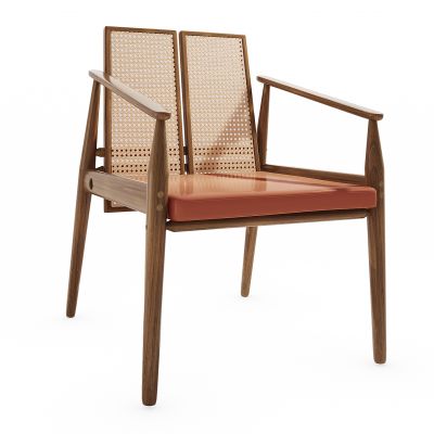 现代东南亚藤编编织休闲椅子