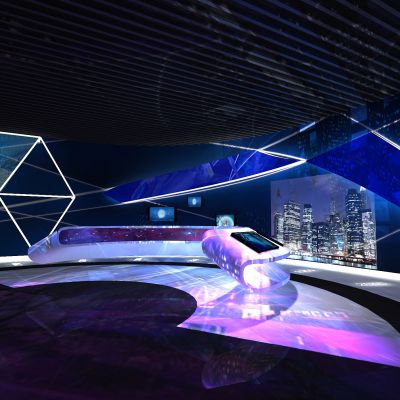 现代科技展厅展示台