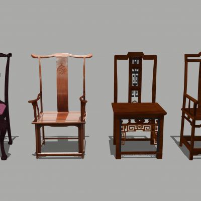 中式太师椅 单人椅