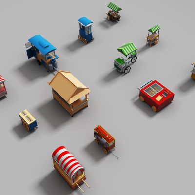 现代售货车售卖车摊位售卖亭