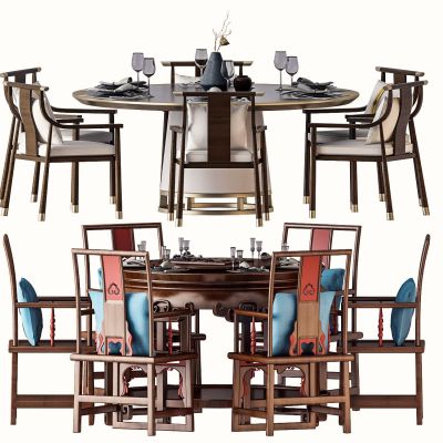 新中式桌椅组合