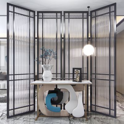 新中式异形玄关柜