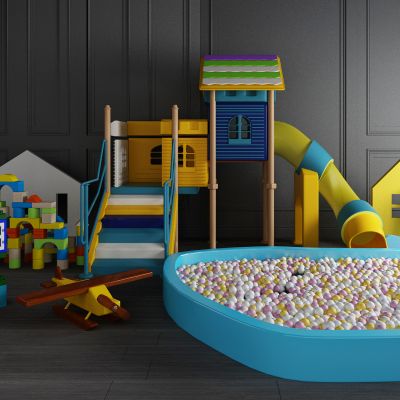 现代儿童滑滑梯游乐设施