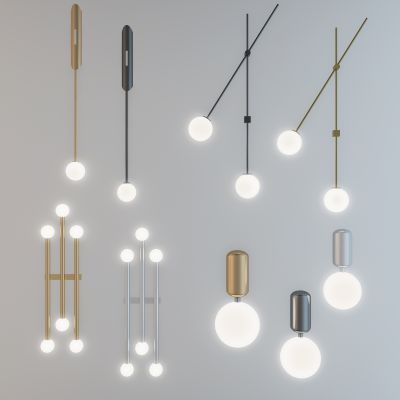 现代壁灯3D模型