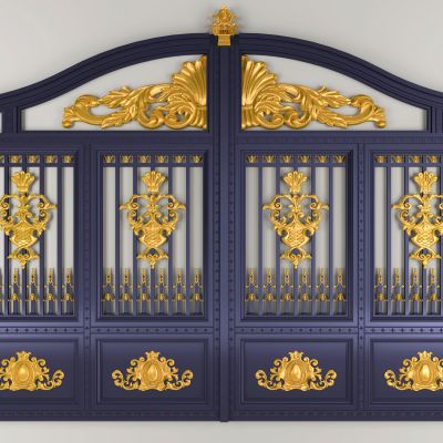 欧式铁艺雕花大门