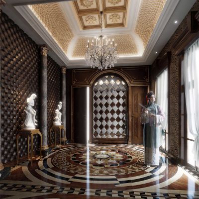 简欧会所玄关门厅