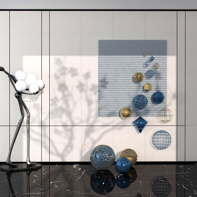 现代人物雕塑墙饰雕塑落地灯