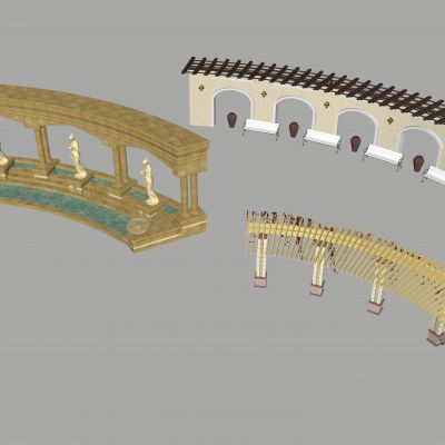 欧式廊架 花架 连廊 凉亭