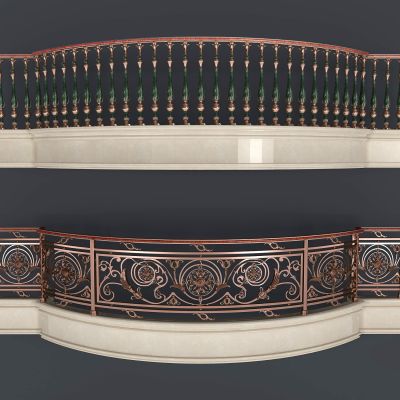 欧式铁艺雕花栏杆护栏