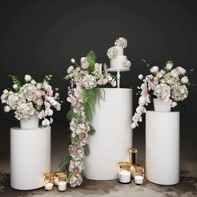 现代花瓶插花花艺花台