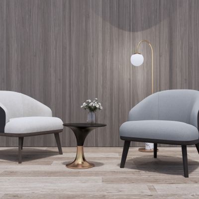 现代轻奢单人沙发