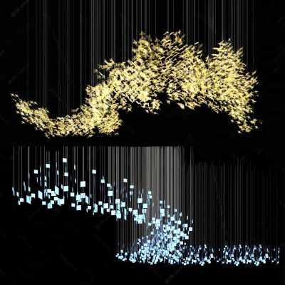 新中式异形大型水晶吊灯
